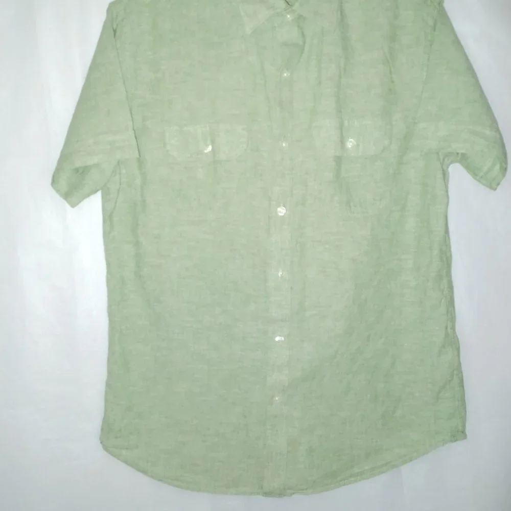 BANANA REPUBLIC MEN'S SHORT SLEEVE BUTTON DOWN SHIRT